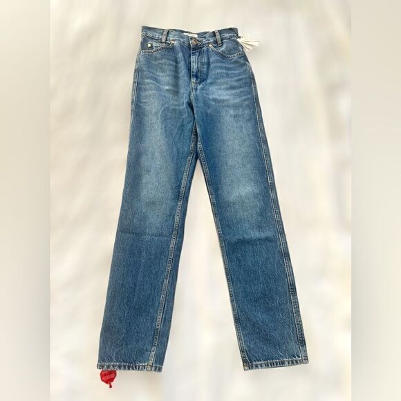 SANDRO Faded Jeans Straight Leg Style Size 36 (4-6) - Picture 4 of 16
